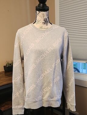 Michael Kors Light Gray Logo Crewneck Sweatshirt